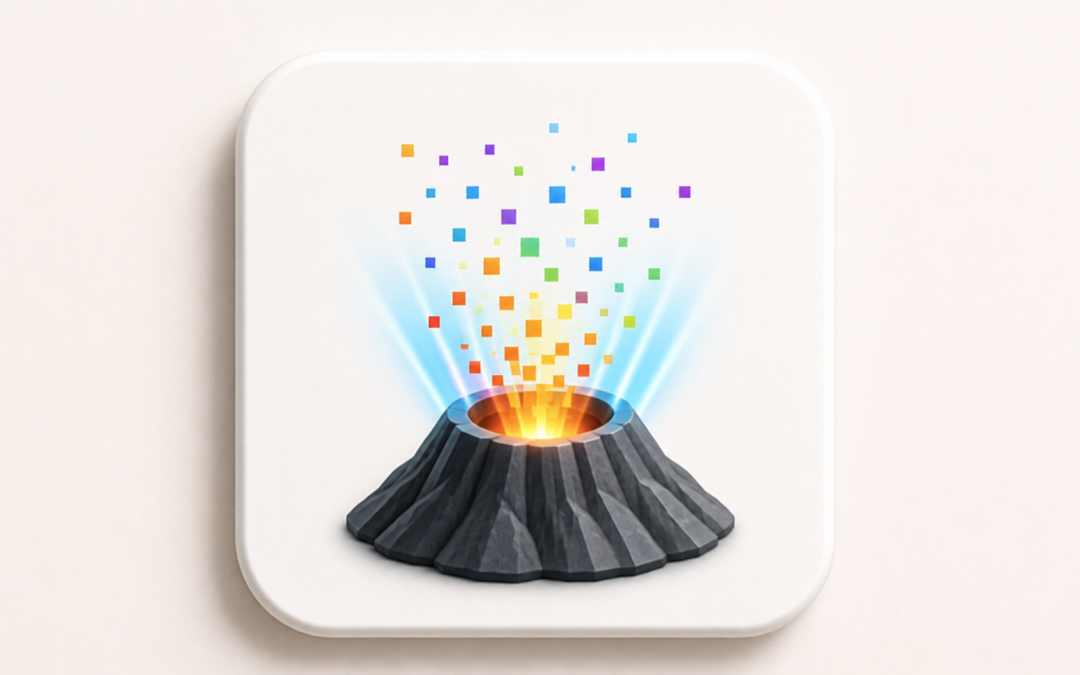 Pixel Volcano Widget